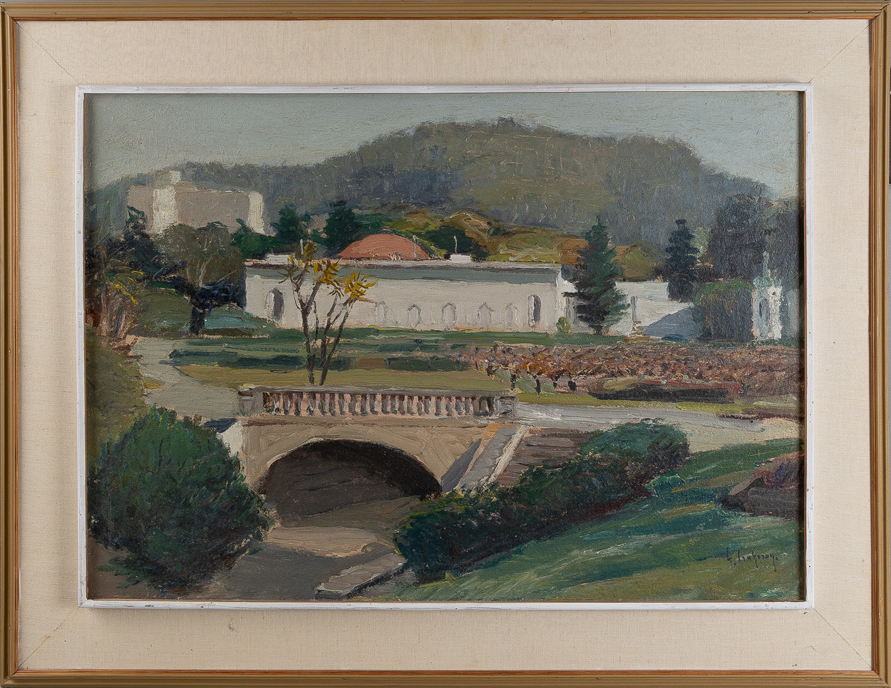 "Golden gate park", olja på masonit.