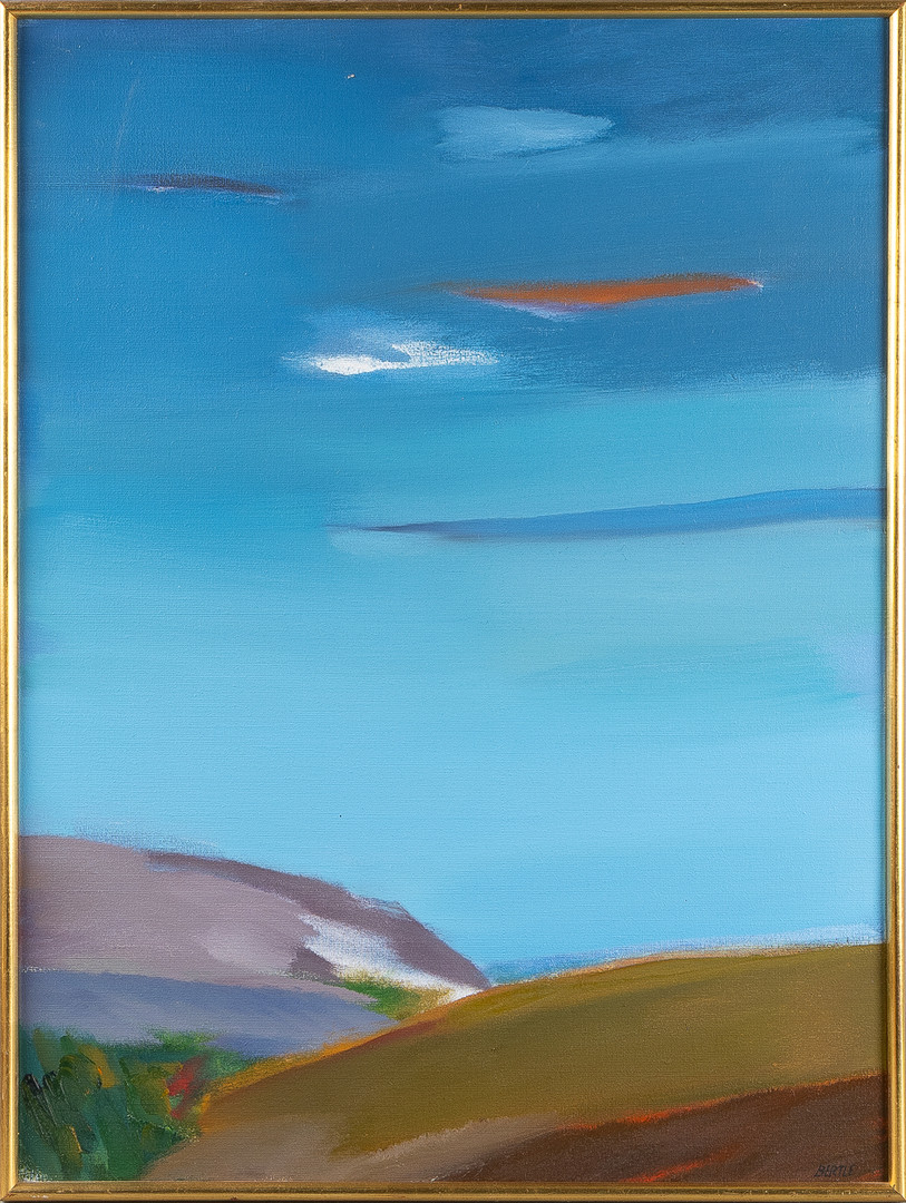 "Morgon, Oviksfjällen", olja på duk.