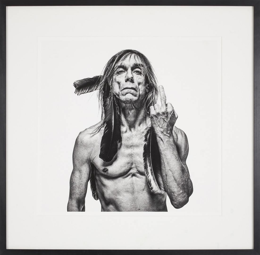 Iggy Pop, fine art print, medföljande certifikat signerat och numrerat 12/100.
