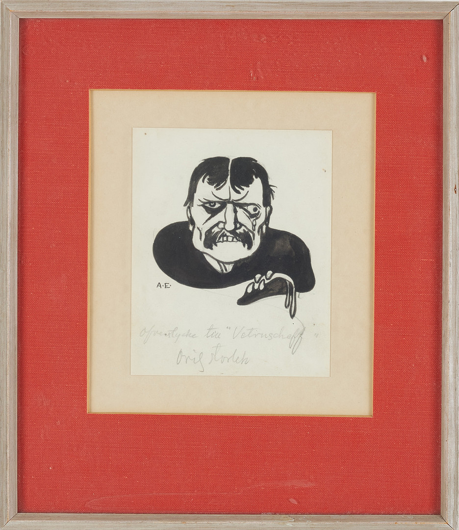 "Vetruscheff", bläck/blyerts, monogramsignerad.