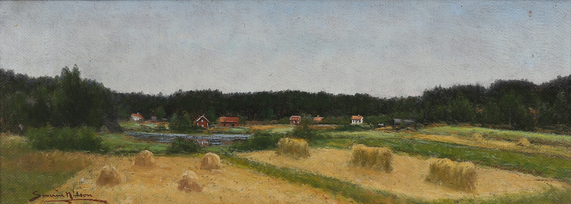 Olja på duk, Höhässjor. signerad.