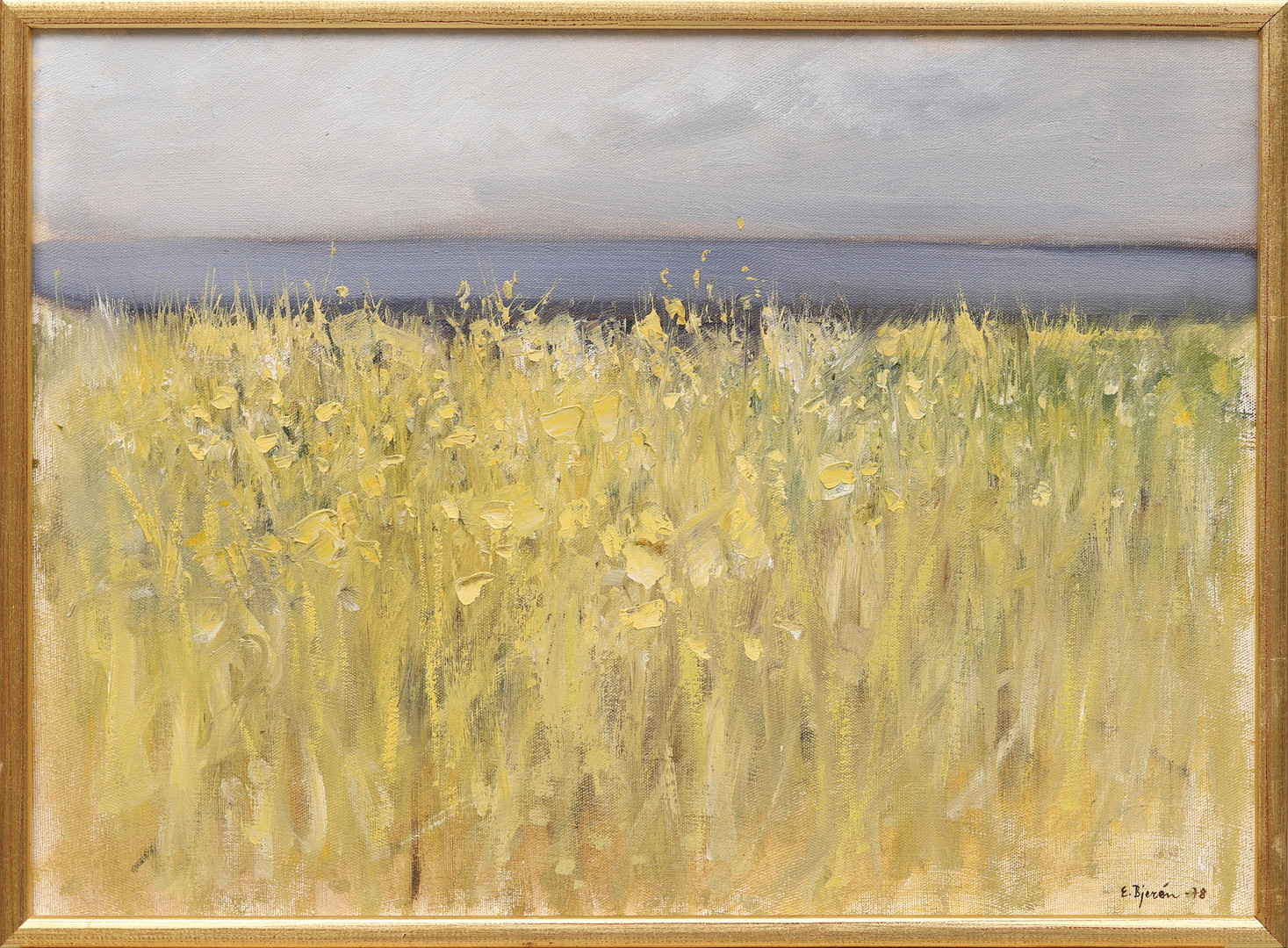 Strandäng, olja på duk, signerad och daterad -78.