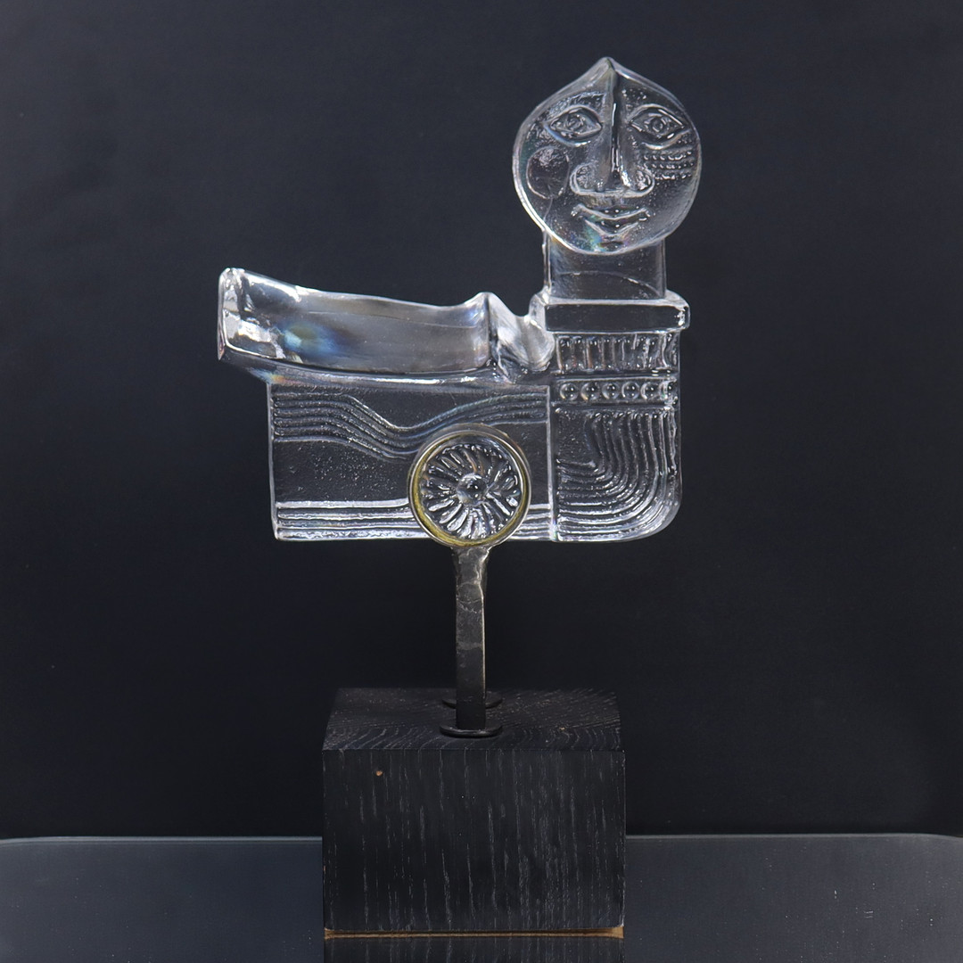 skulptur i glas, trä och smide, Boda Trä.