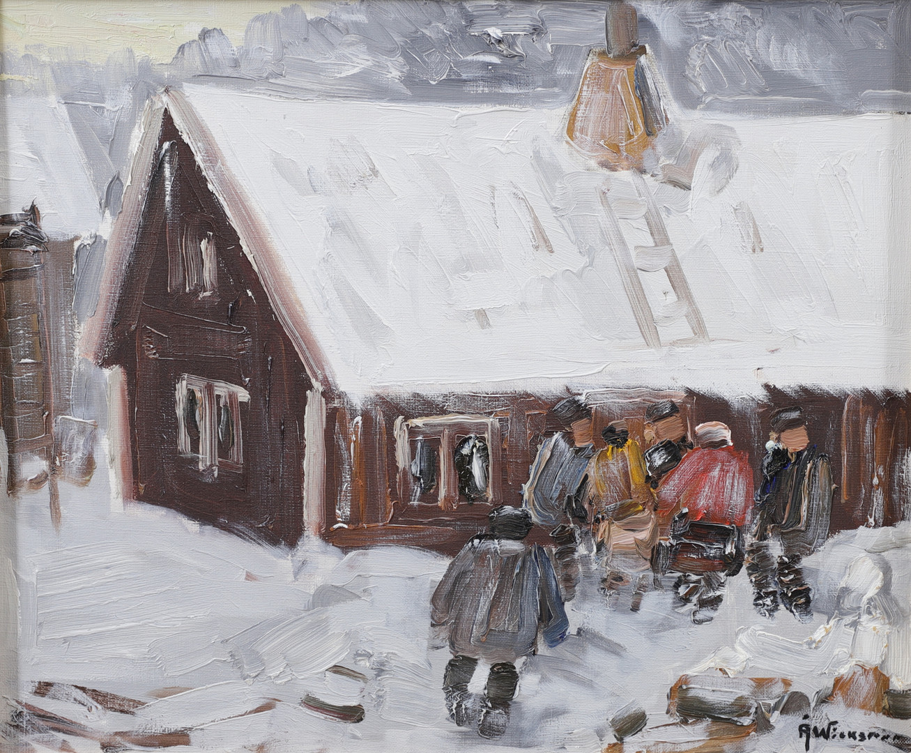 Vintermotiv, olja på duk, signerad.