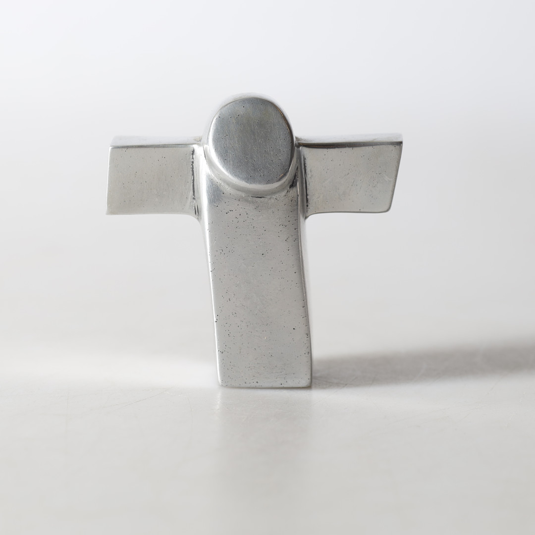 Skulptur, aluminium, signerad.
