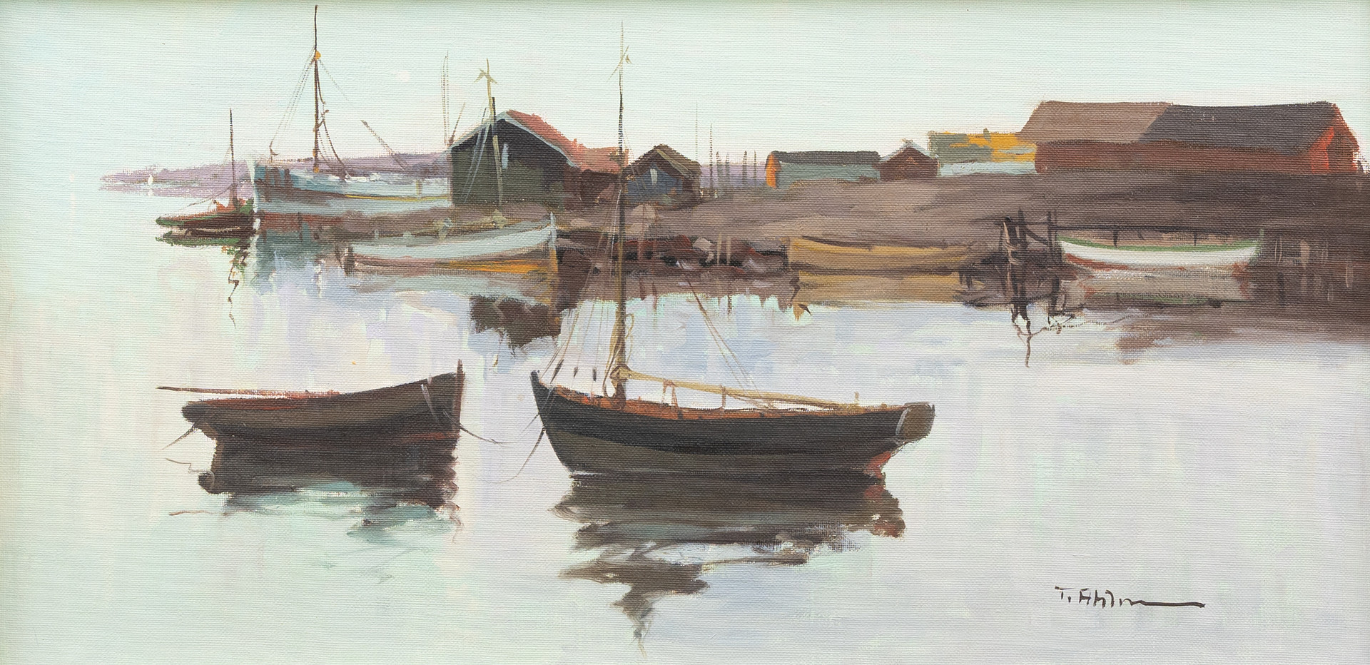 "Bohuslän", olja på duk, signerad.