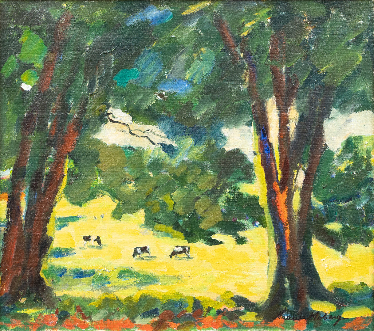"Gläntan, Båstad", olja på duk, signerad.