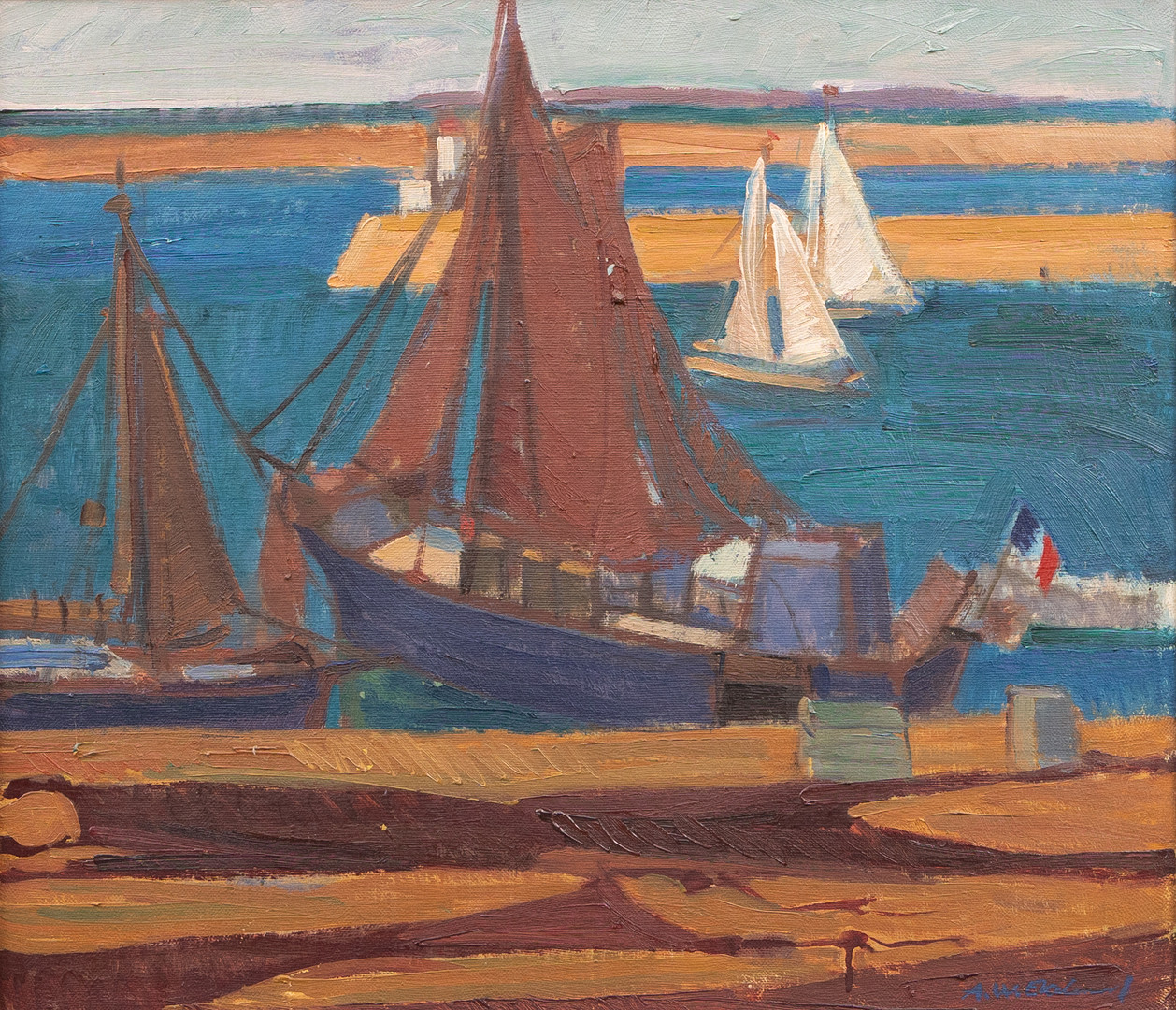 Motiv från Bandol, Provence, olja på duk, signerad.