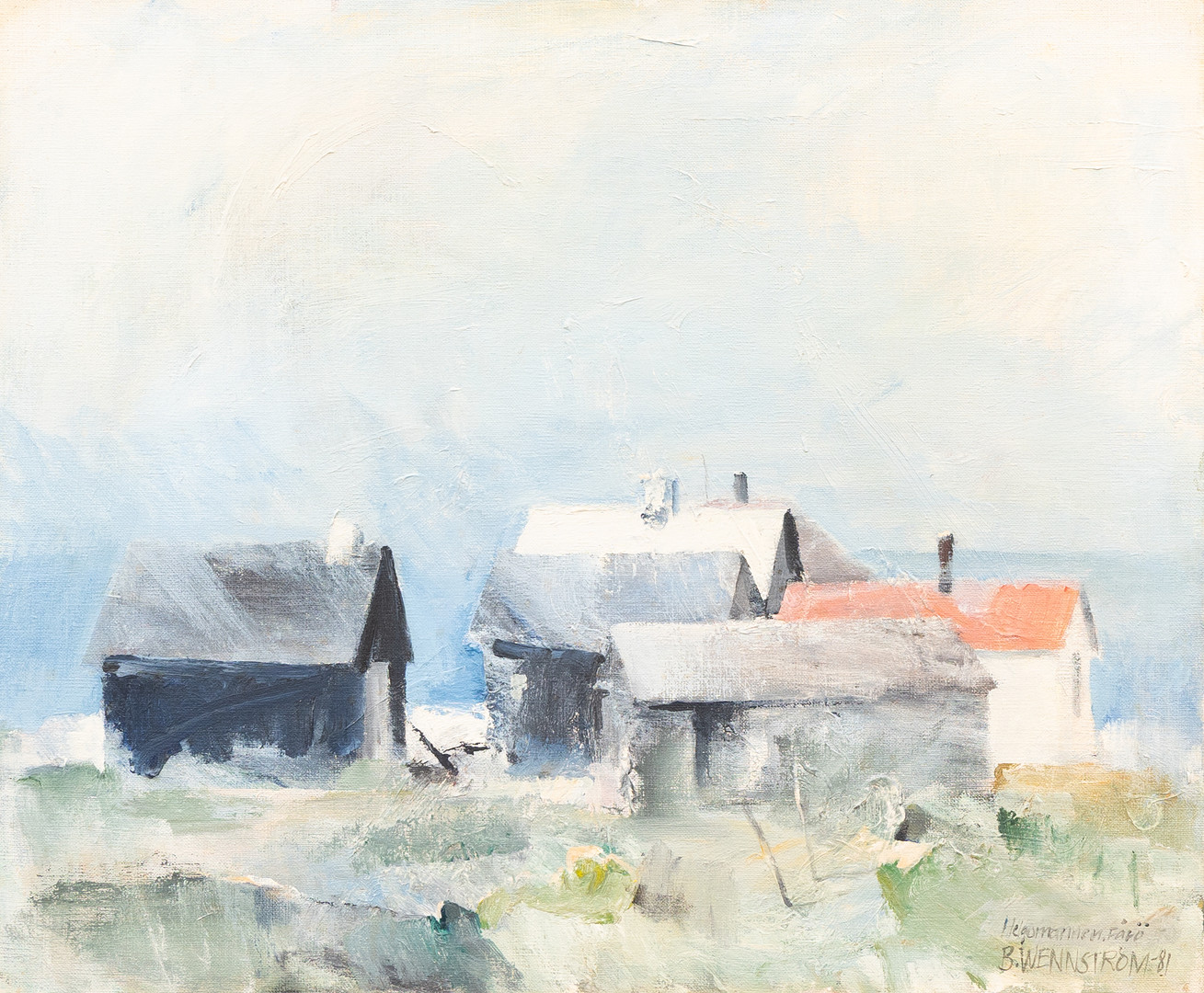 "Helgumannen. Fårö", olja på duk, signerad och daterad -81.