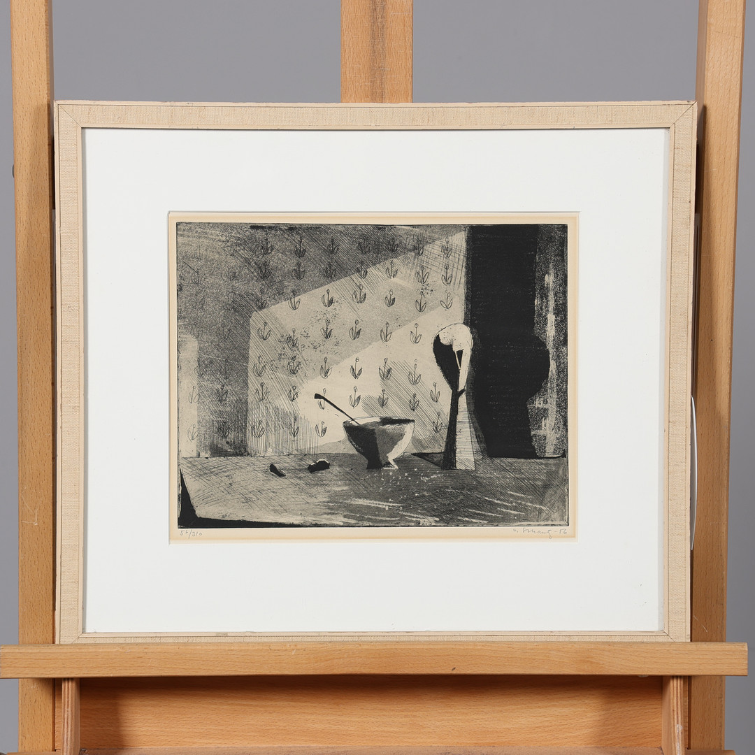 LITOGRAFI, signerad, numrerad 56/310, daterad -56.