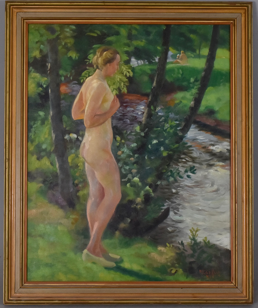Olja på duk.