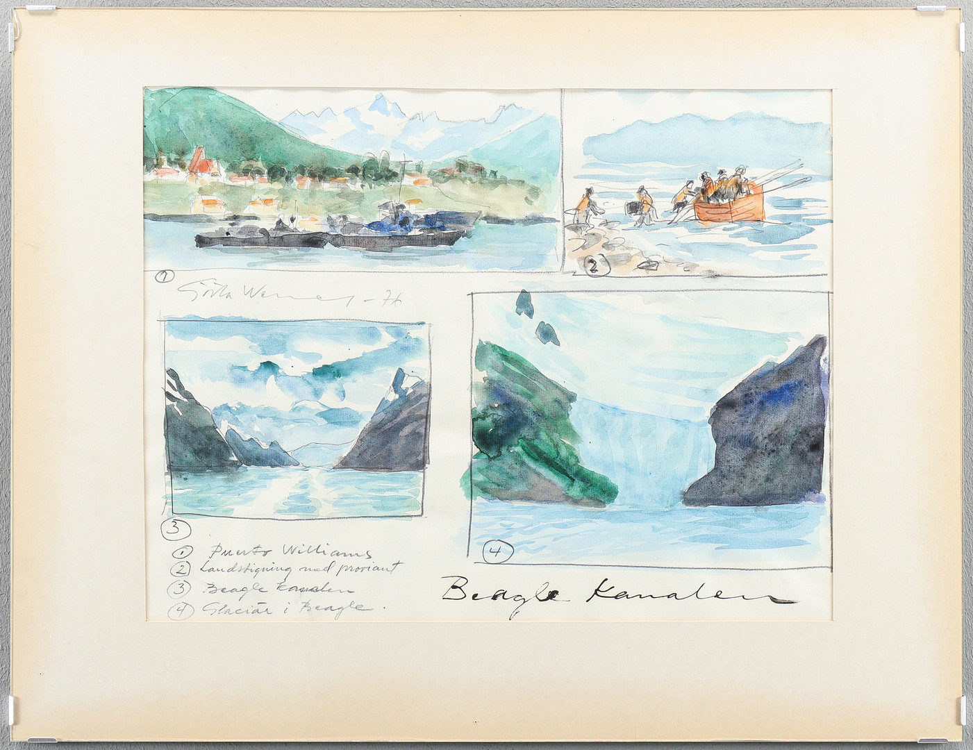 Akvarell, signerad -76.
