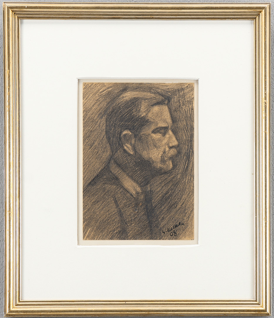 Porträtt av Hjalmar Branting, 1908.