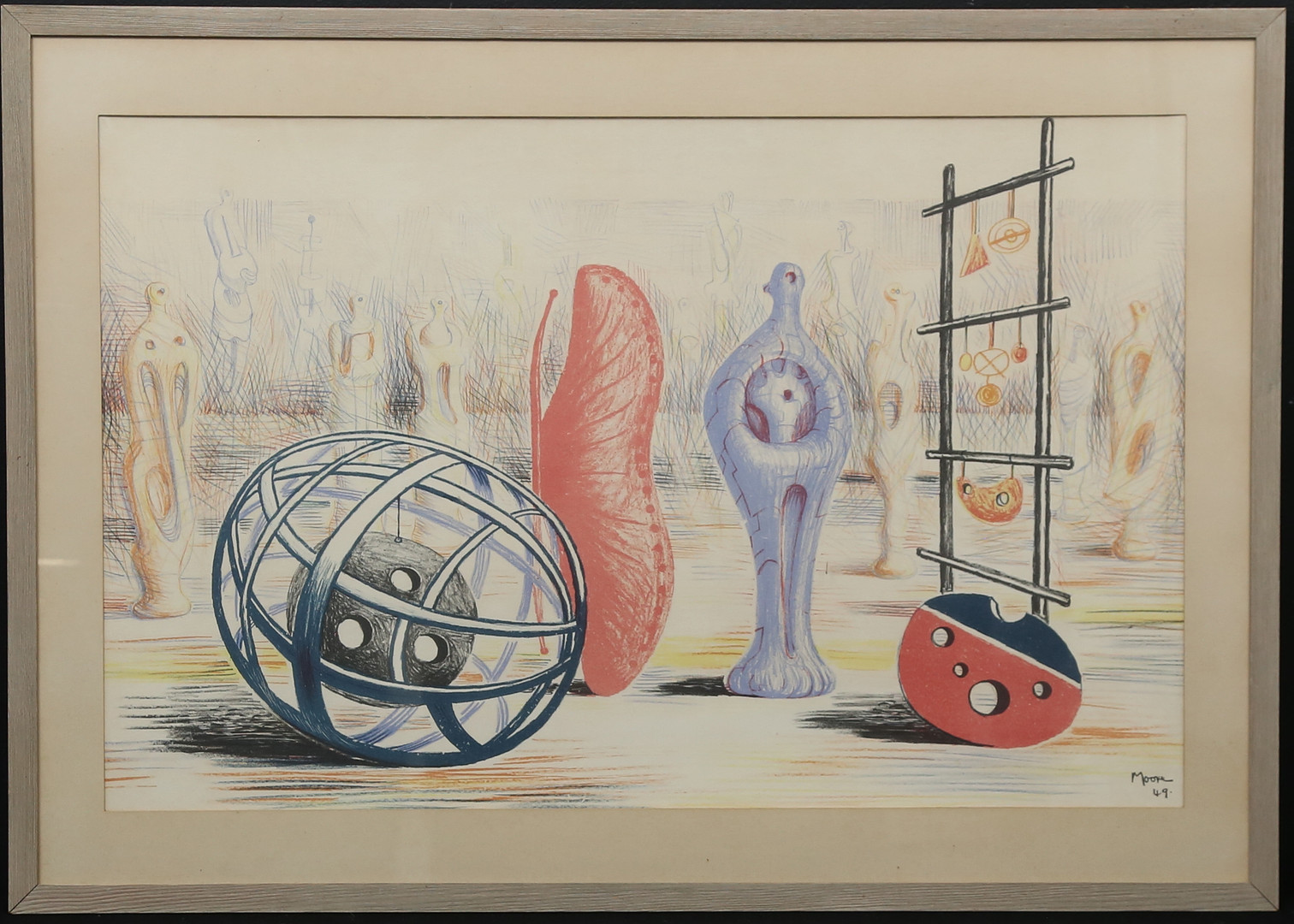 Sculptural objects, litografi, signerad i plåten.