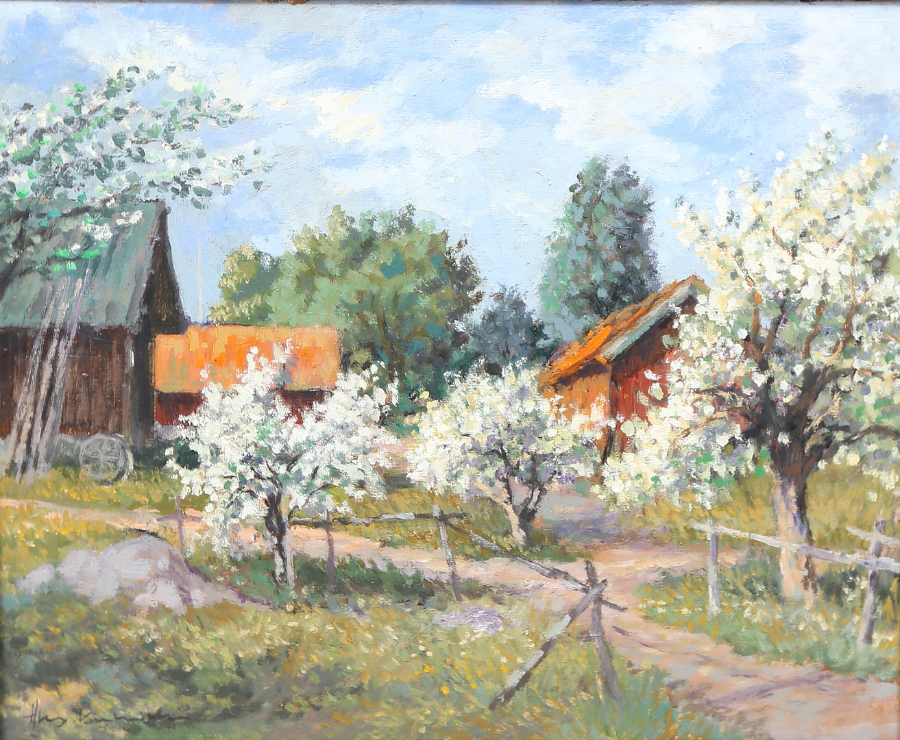 olja på duk, signerad.