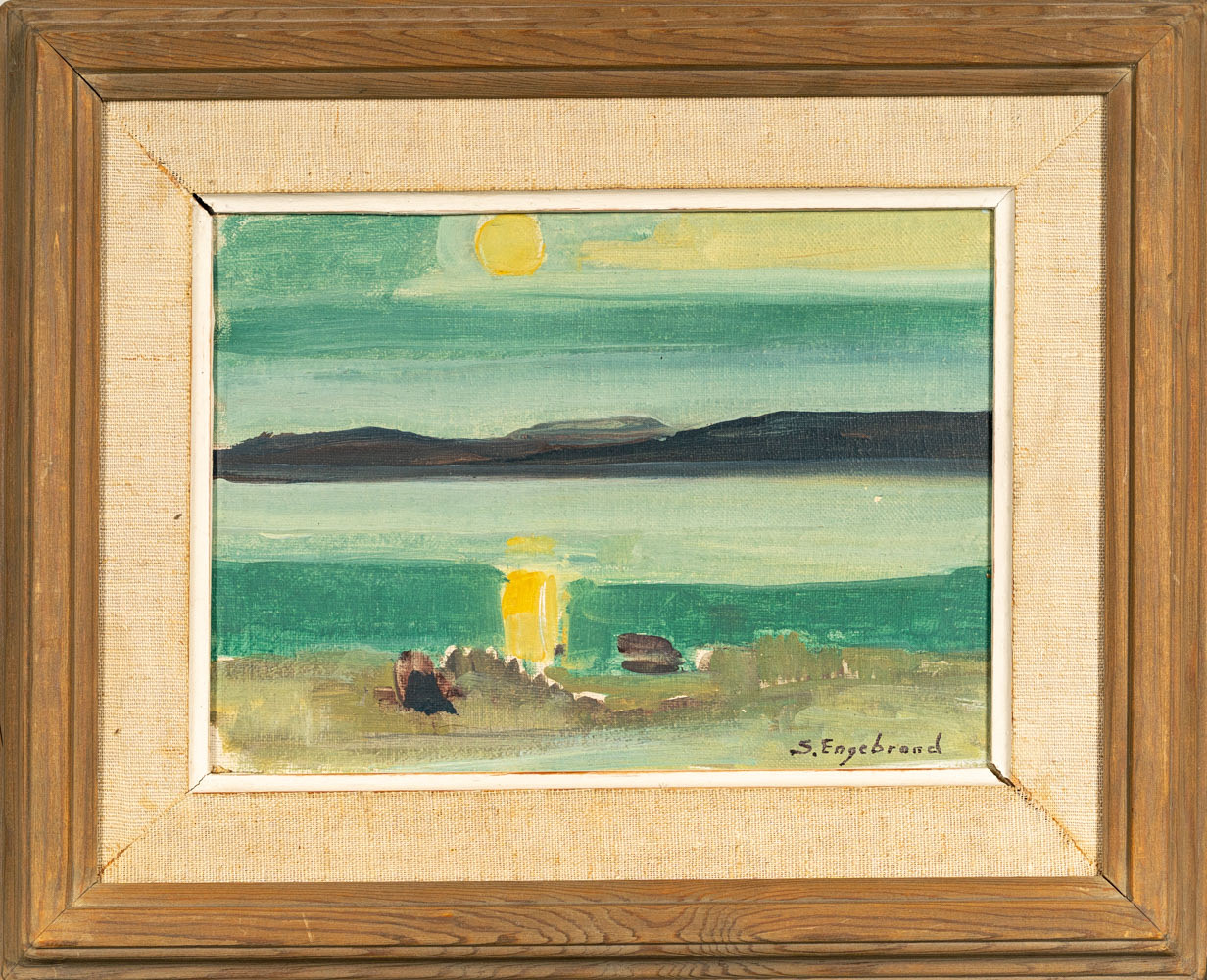 Olja på duk, Landskap, Signerad 1900-tal.