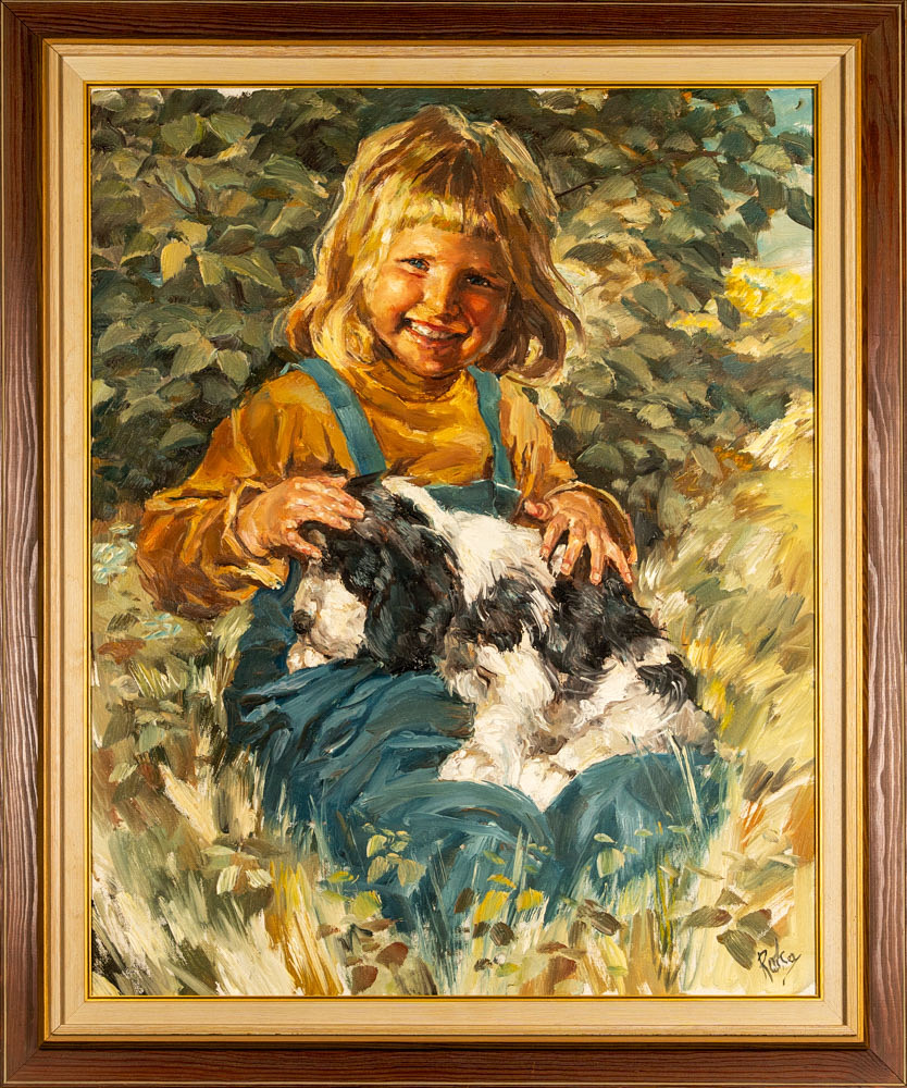 Olja på duk, Porträtt, Signerad.