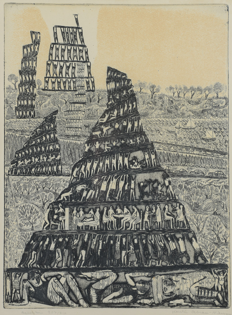 "Babelstorm", etsning, signerad, numrerad 307/310.