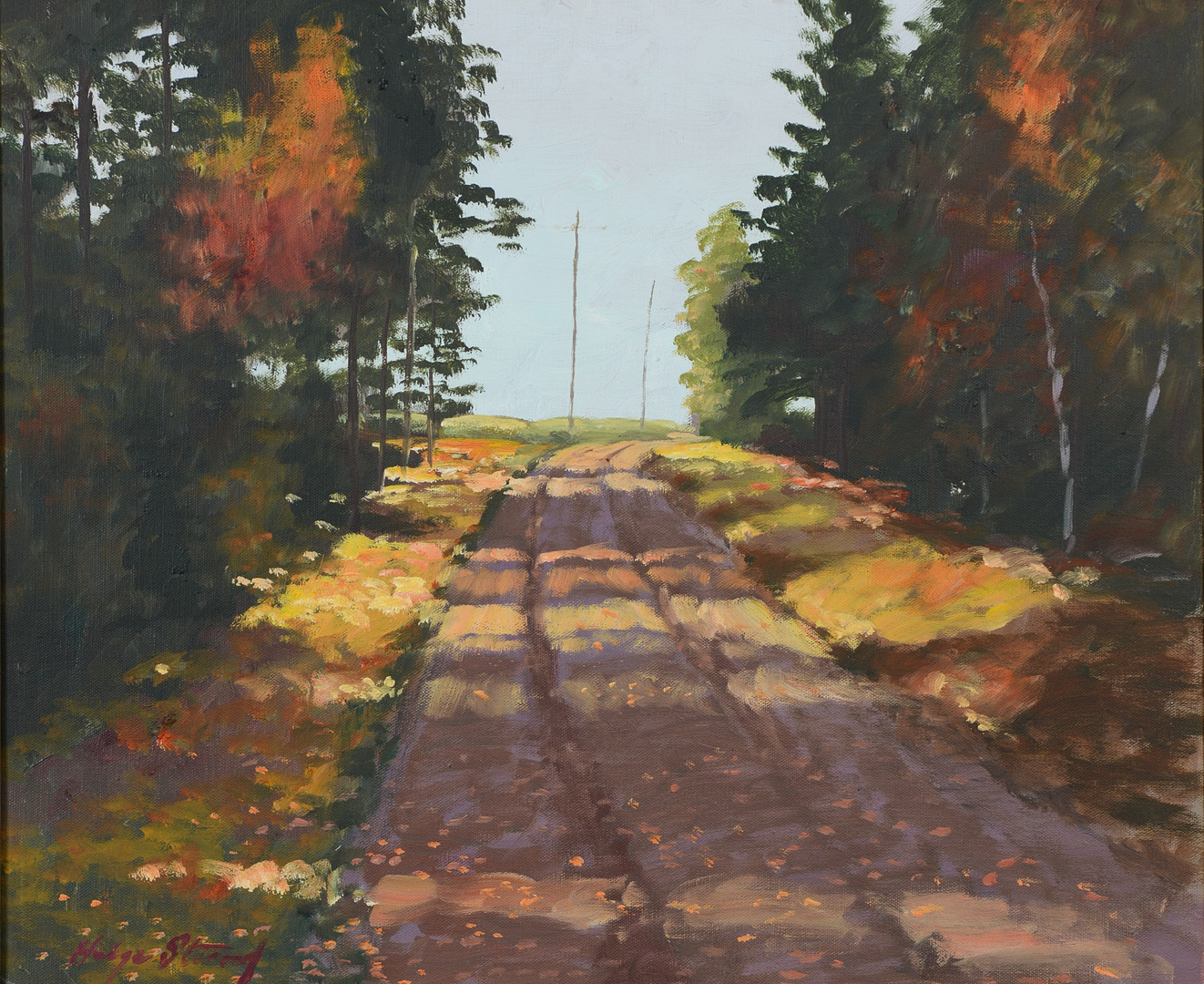 "Höst i Kyrkbacken", olja på duk, signerad.