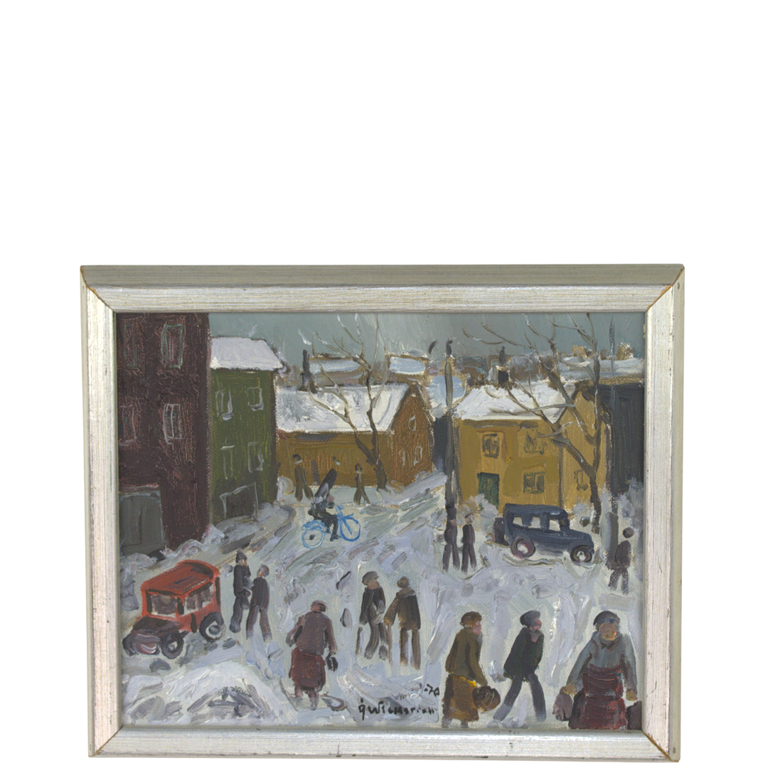 Olja på duk, "Februarimorgon", signerad, 1970.