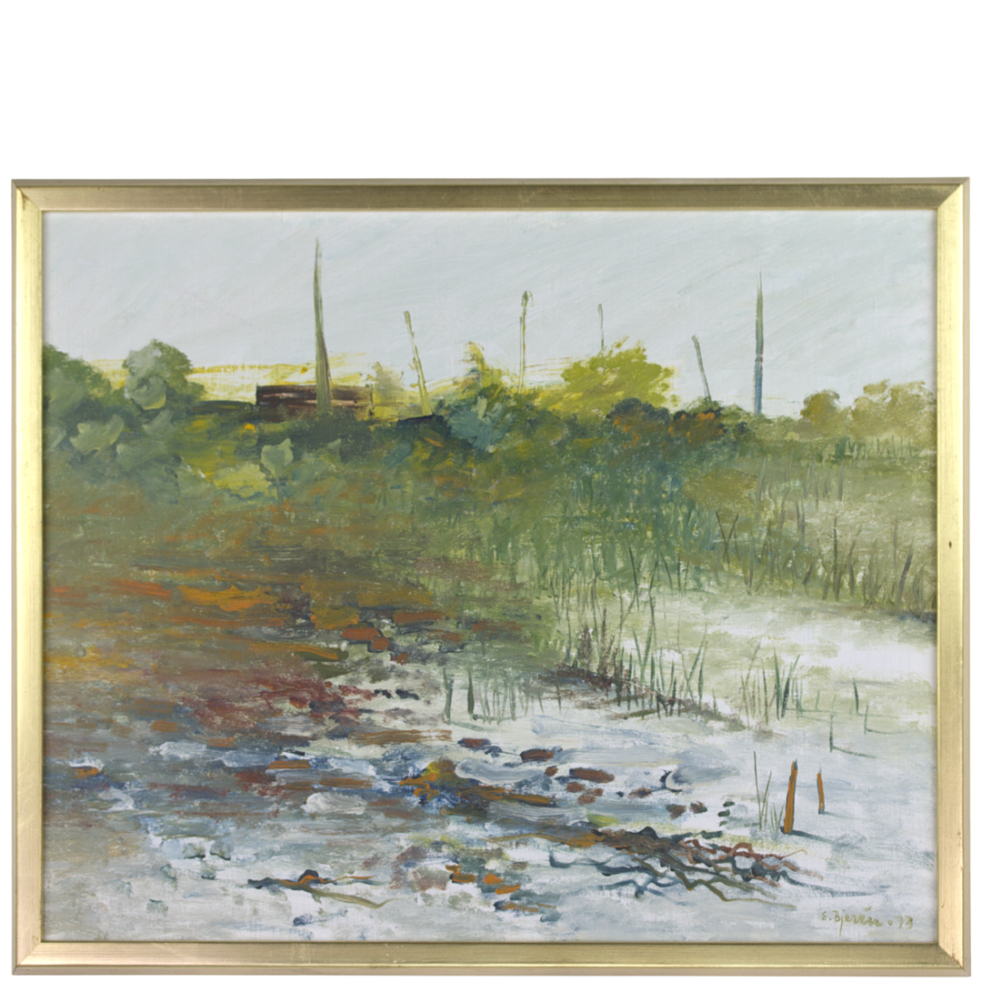 Olja på duk, "Strandbrink", signerad, -73.