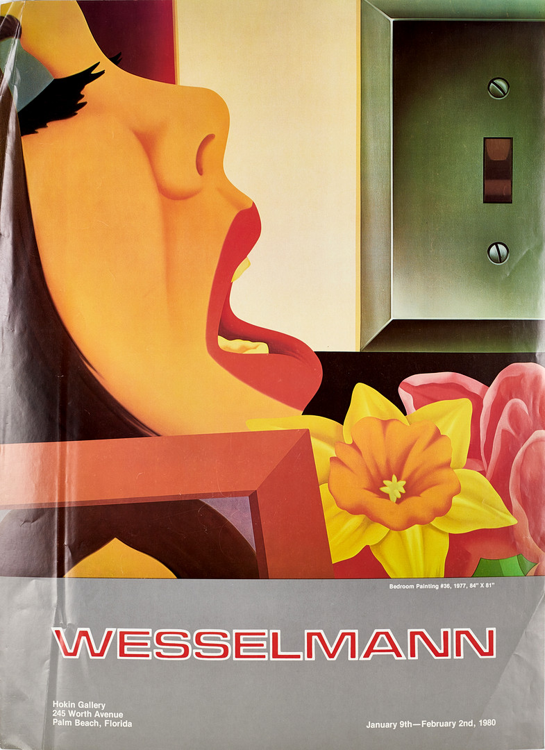 Utställningsaffisch, med offsettryck, "Bedroom Painting #36", (1977), Hokin Gallery, 1980.