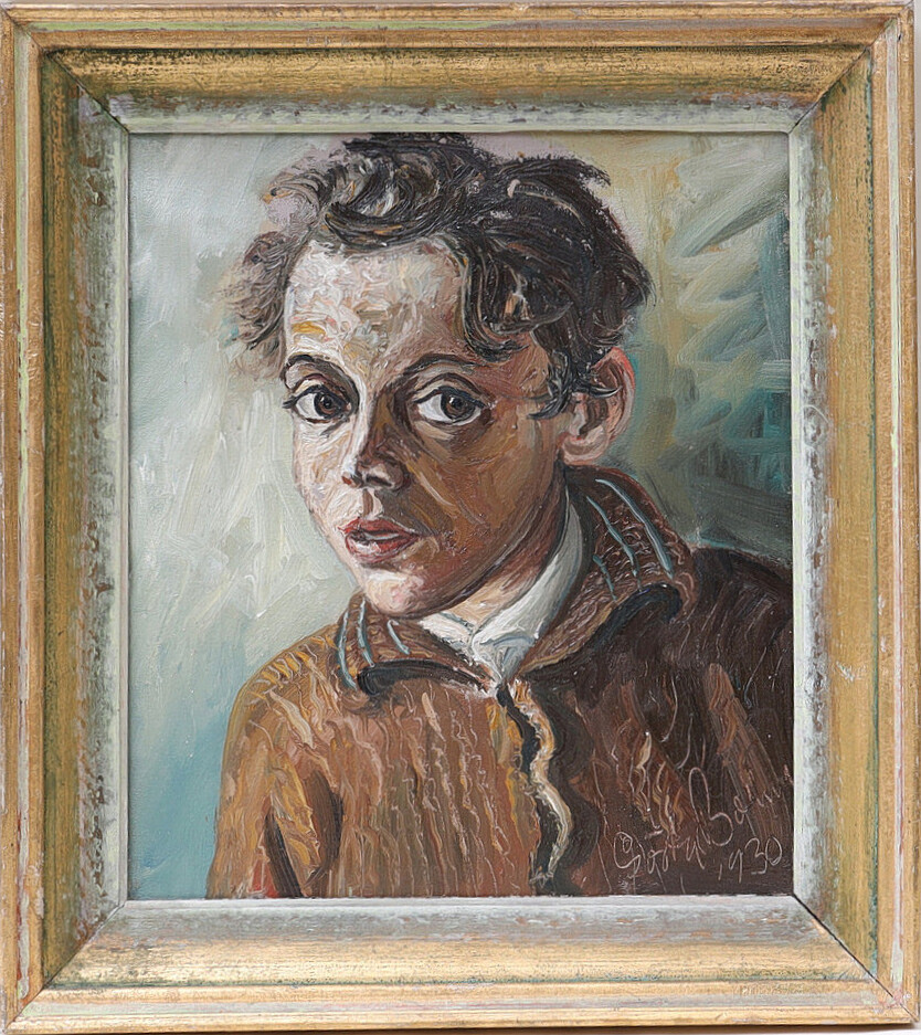 mansporträtt, olja på duk, signerad och daterad 1930.