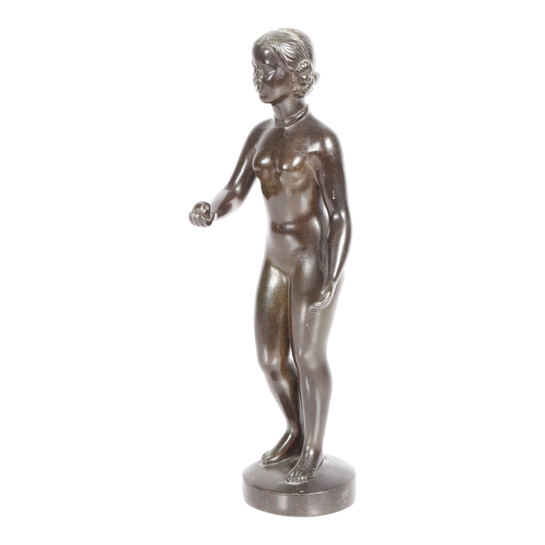 "Ydun", skulptur af diskometal, dessin D2307, 1940'erne.