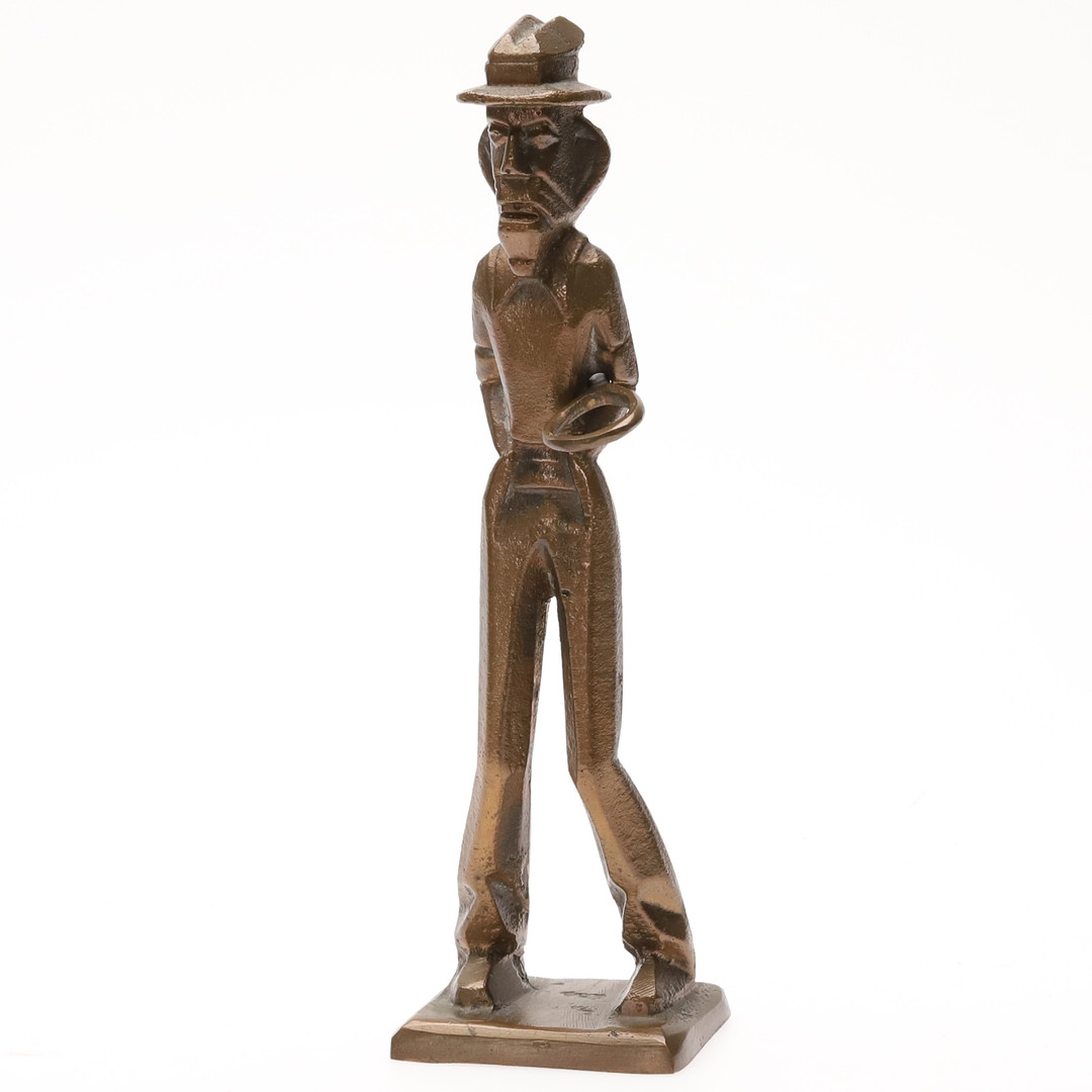 SKULPTUR, brons, Gustav V.