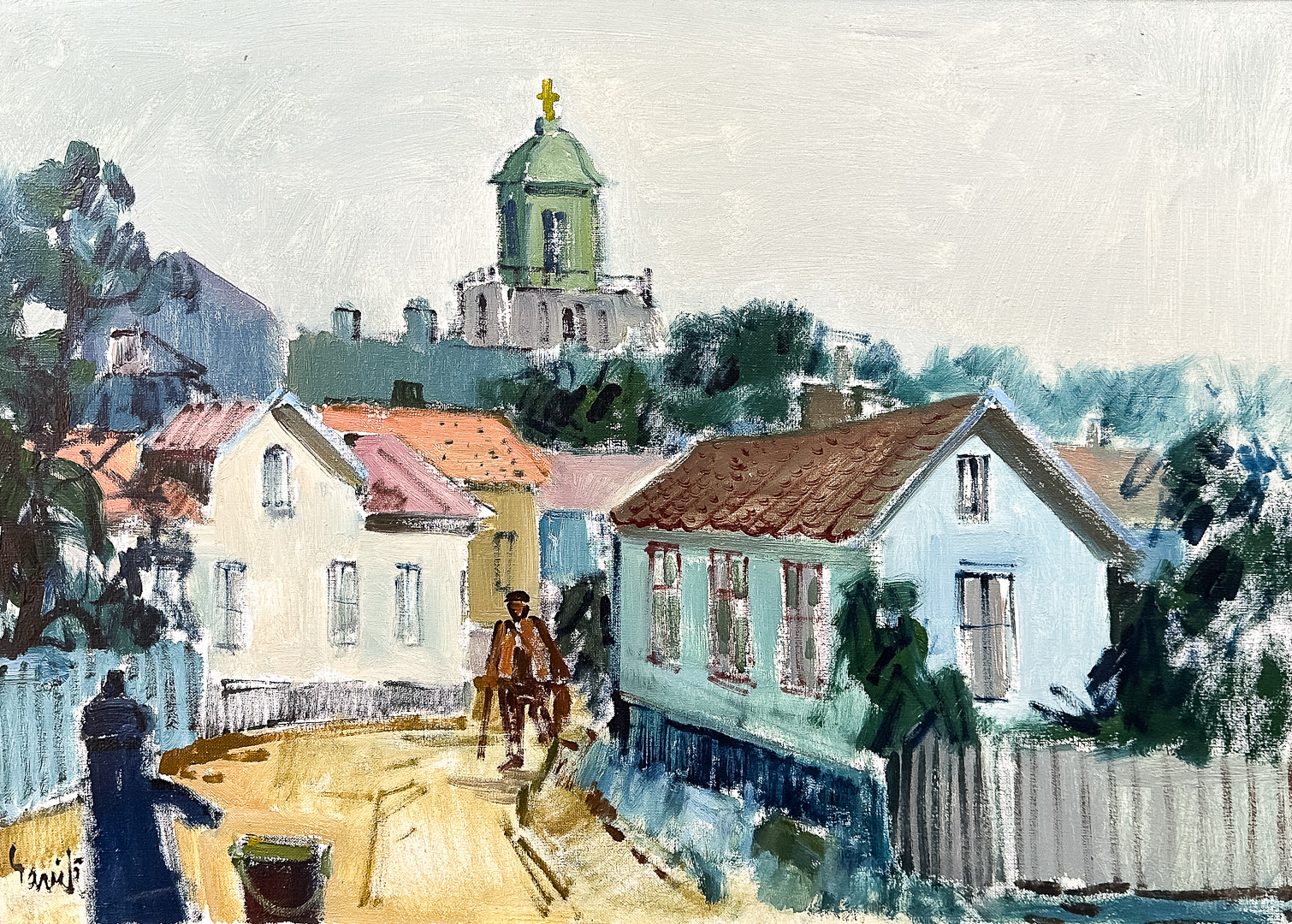 OLJA PÅ DUK, "Mariebergsgatan Majorna", Signerad.