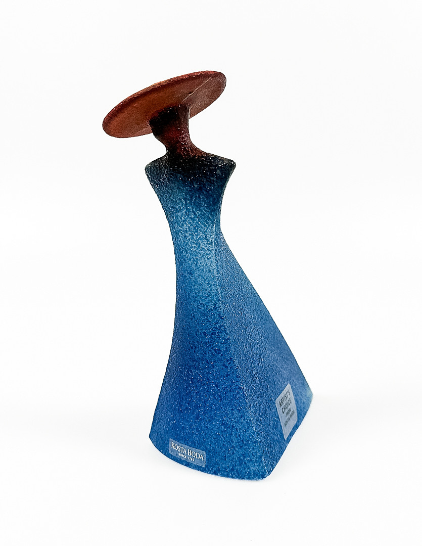 SKULPTUR, glas, "Catwalk", Kosta Boda, signerad.