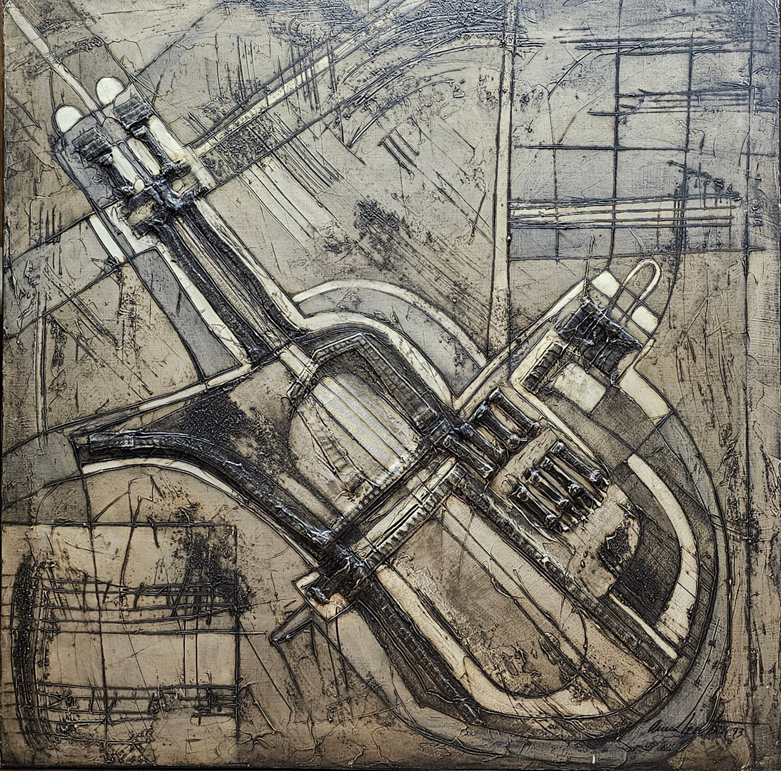 "Sinfonía balcánica II". 1993. Óleo/shmatting sobre lienzo.