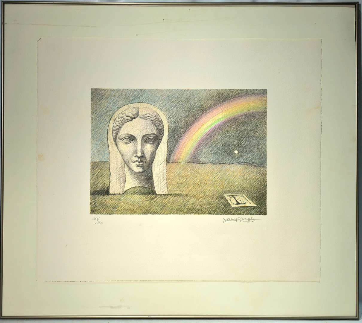 "Diosa Arcoiris", grabado sobre papel firmado y numerado a lápiz 161/250.