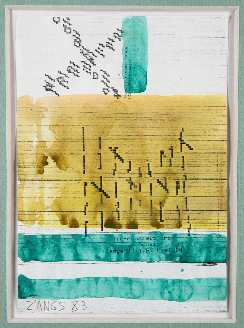 Pinselabwicklung, "Tiefraumzeitfarbe", 1983, 21 x 29 cm (14) (70-6).