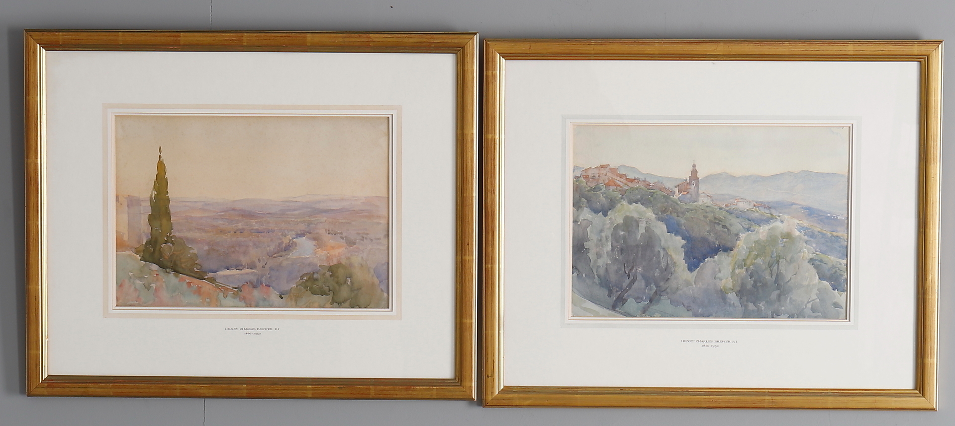 PAIR OF ITALIANATE LANDSCAPES.