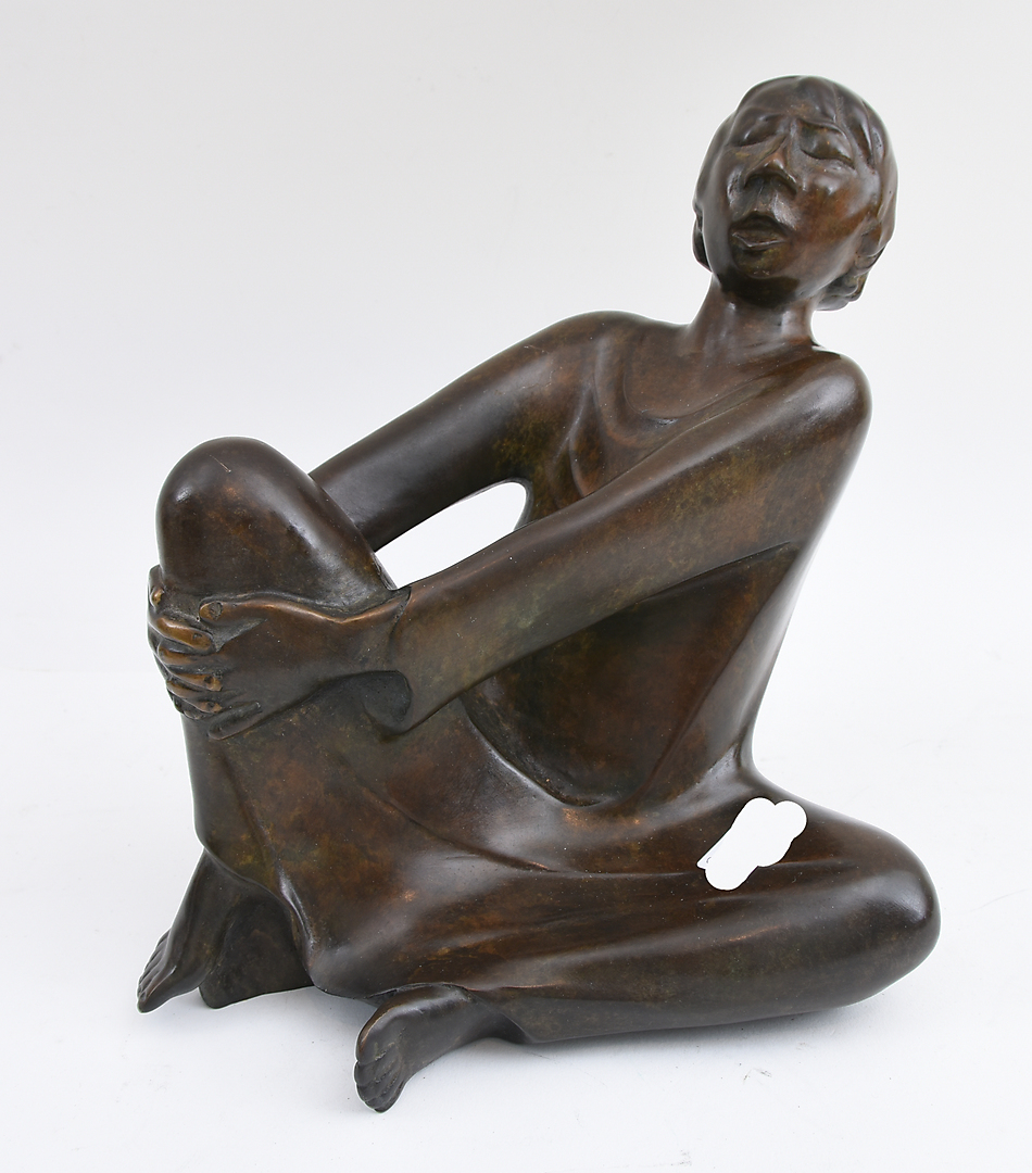 REPLIK. Der singende Mann, 1928, Bronze-Reduktion, limitiert, nummeriert und signiert, mit Gießereistempel.