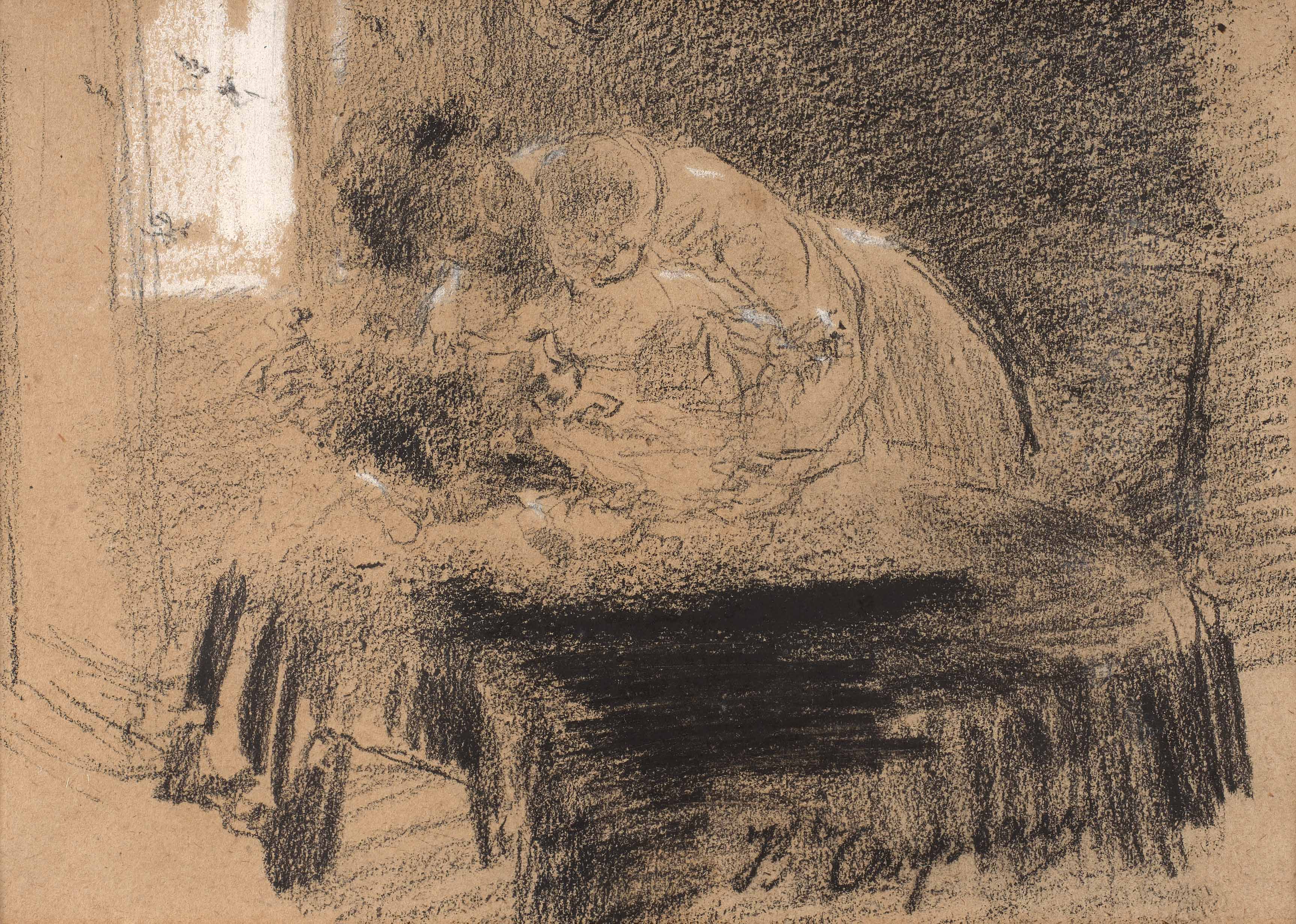 Jeune mère et son enfant dans un intérieur