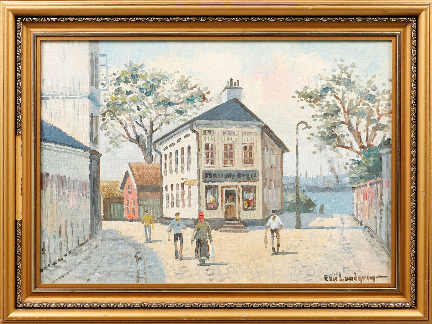 Göteborgsmotiv, olja på duk, signerad.