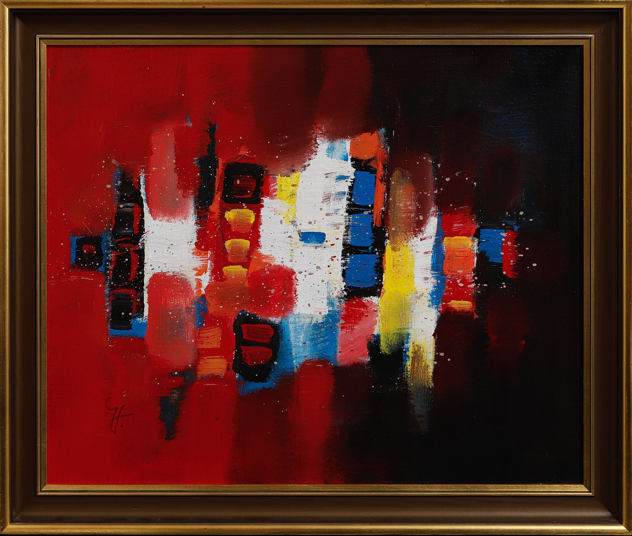"Flamenco II", olja på duk, signerad.