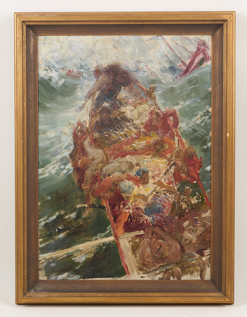 Skiss till målningen "Black Sea Freemen", ("Черноморская вольница"), signerad, olja på duk.