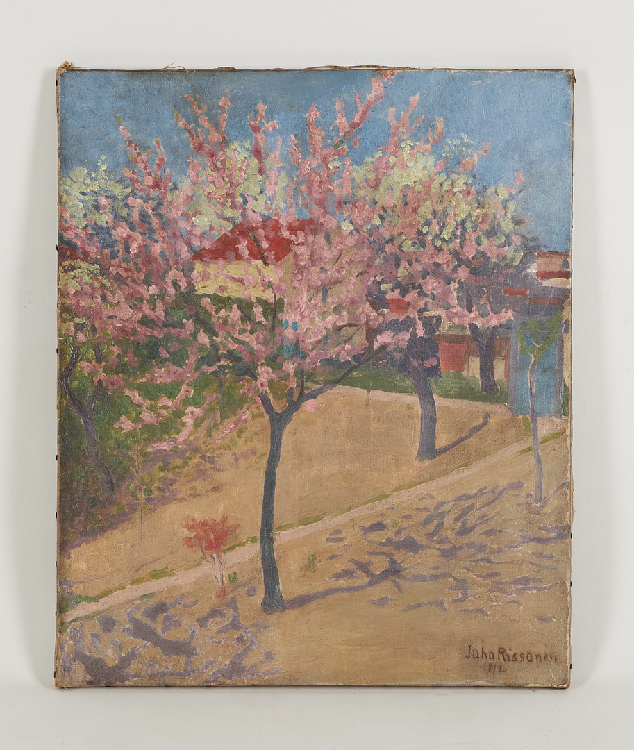 Le cerisier en fleurs (Körsbärsträdet i blom), signerad samt daterad 1912, olja på duk.
