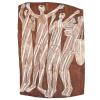 Wally Mandarrk, c.1980, ochre on bark, 119 x 82 cm (irregular), PROVENANCE, The Artist, painted in Central Arnhem Land, NT, Maningrida Art Centre, NT, Private collection...