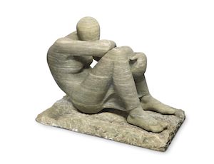 Stella Shawzin (South African, born 1920) Seated figure 62 x 53 x 80cm (24 7/16 x 20 7/8 x 31 1/2in).