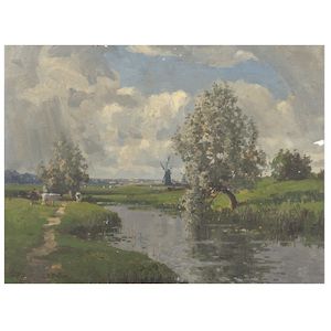 Campbell Archibald Mellon (British, 1876-1955) The Windmill at St Olaves