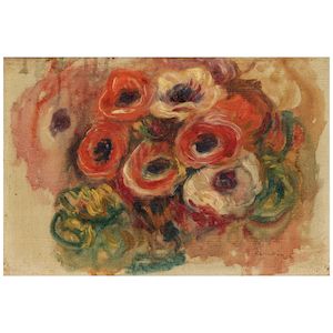 Anémones 7 5/8 x 11 in (19.5 x 28 cm) (Painted between 1912-1915)