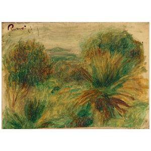 Paysage de Provence 6 3/4 x 9 1/16 in (17.2 x 23 cm) (Painted circa 1900)