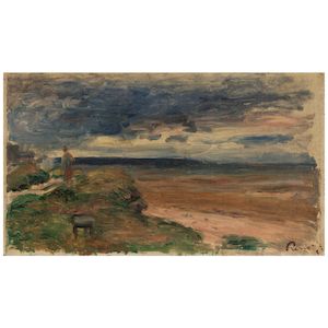 Personnage au bord de mer 7 1/2 x 13 1/16 in (19.1 x 33.2 cm) (Painted circa 1889)