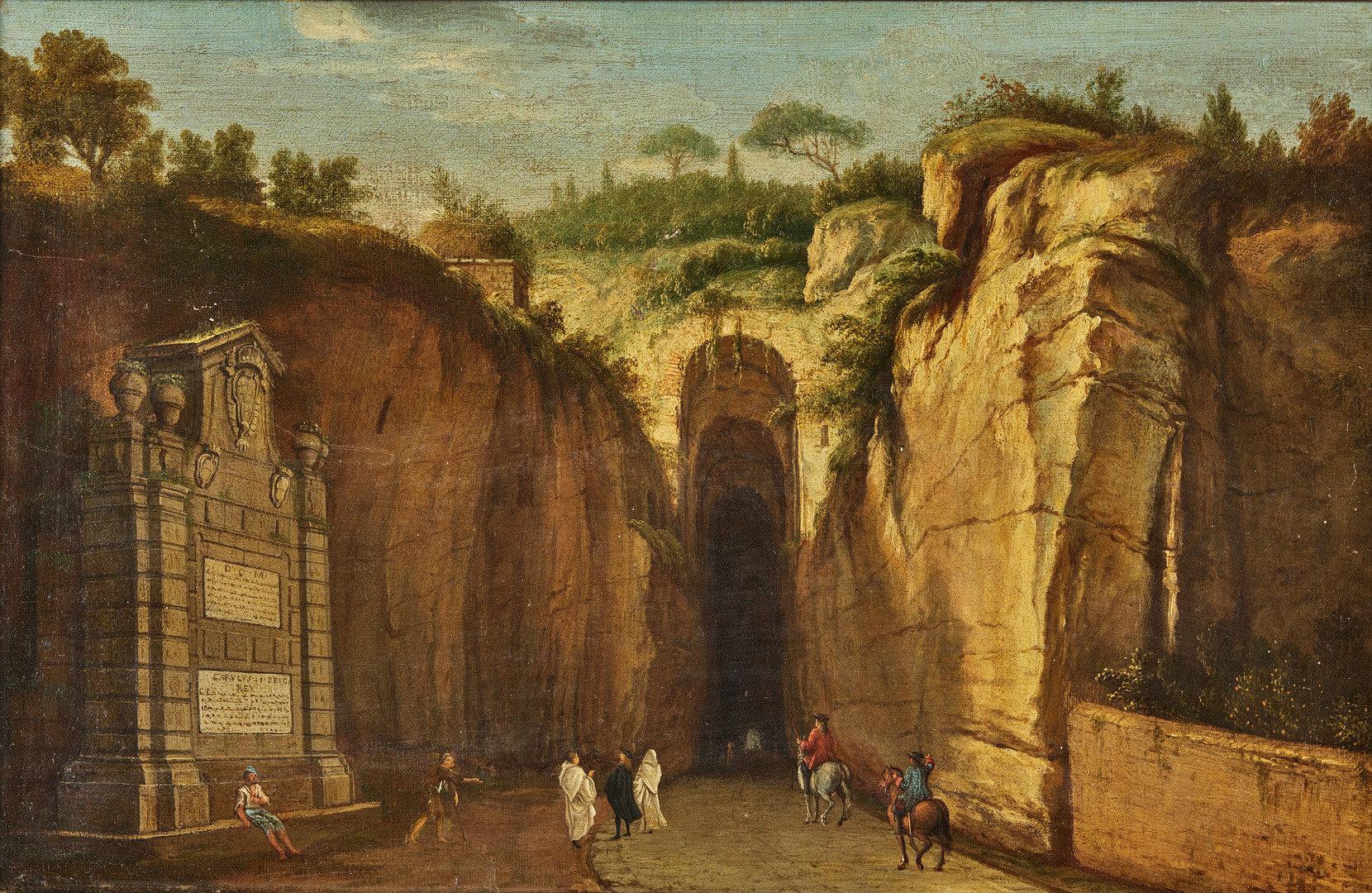 hans krets, 1700-tal, "Grottan vid Posillipo, Neapel".