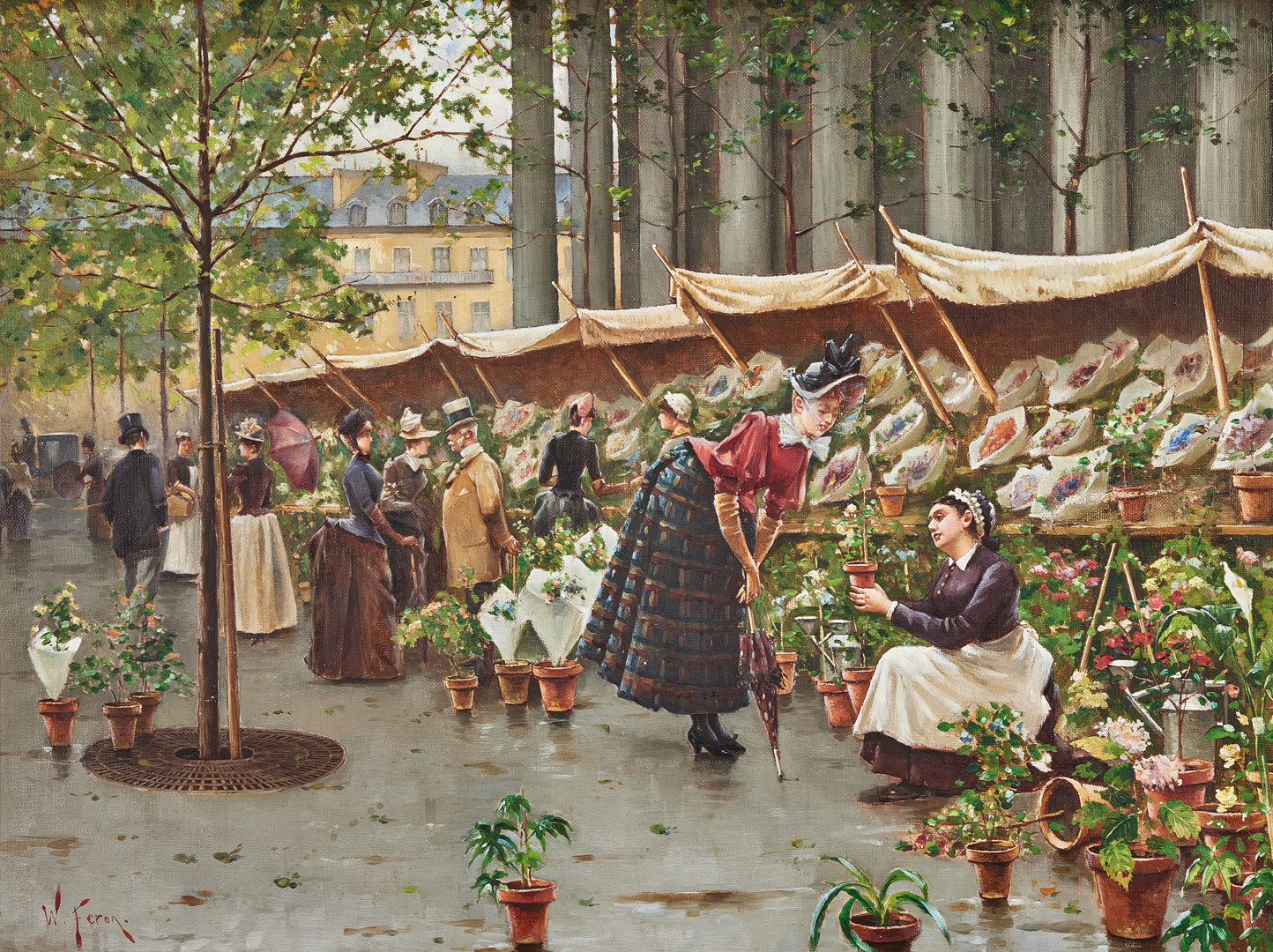 Blomstermarknad i Paris.
