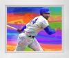 Ernie Banks Mixed Media Original on canvas by